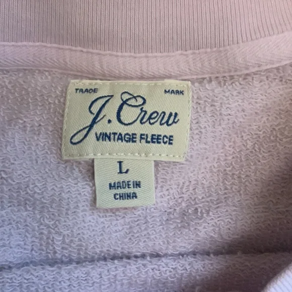 J Crew lilac vintage fleece sweatshirt - Picture 2 of 3